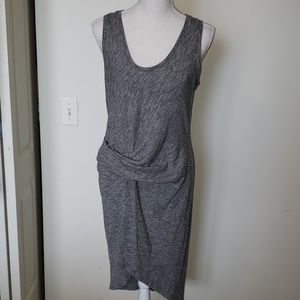 Heather gray tank dress high low